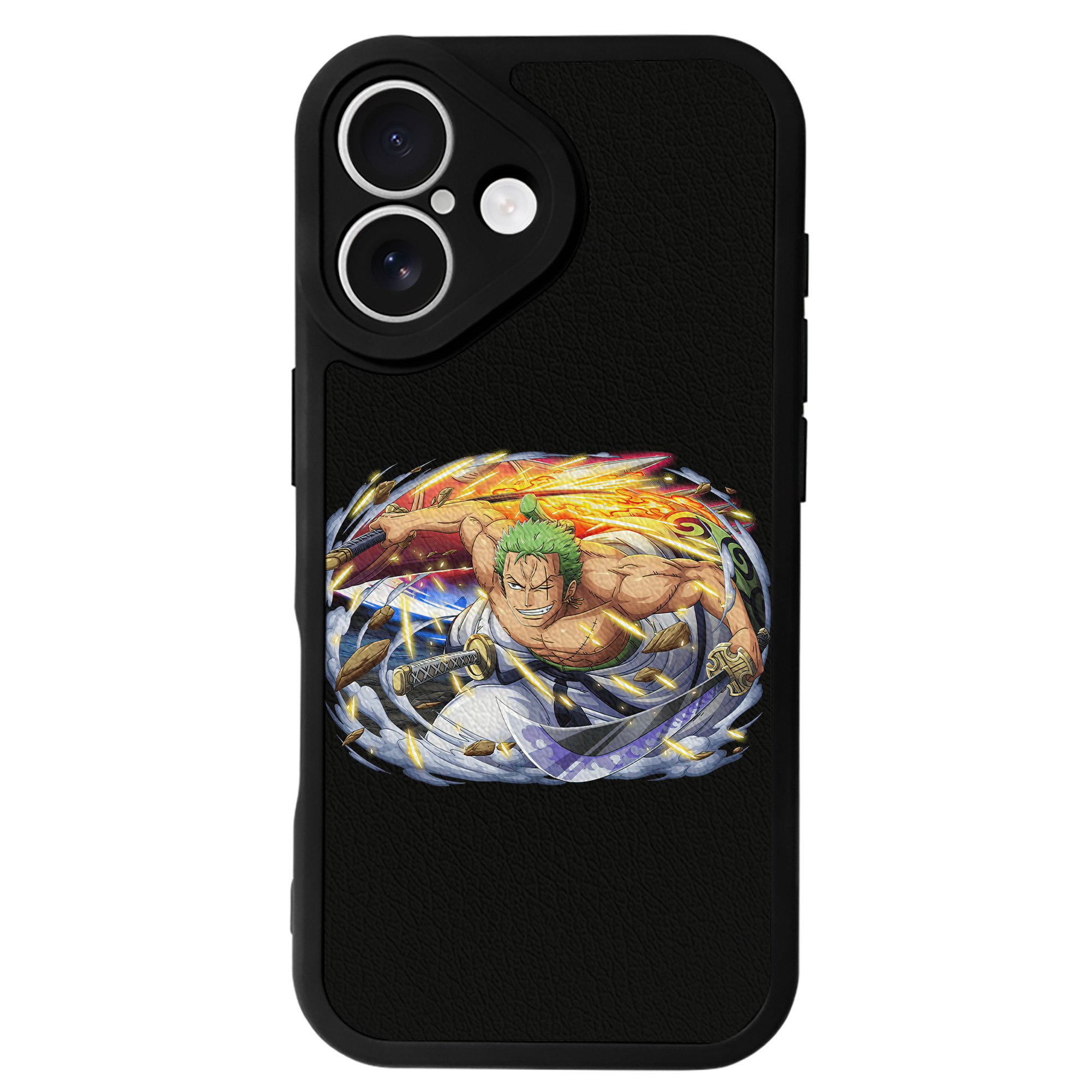 （画像用） ワンピース ロロノア・ゾロ ONE PIECE Roronoa Zoro 【iPhone 16シリーズ対応】シリコンスマホケース（レザー調） 材質：シリコン